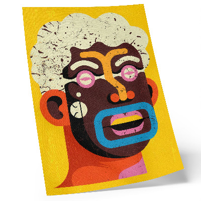Poster rezistent pentru perete Portret colorat, forme abstracte, culori intense