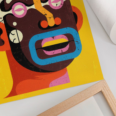 Poster rezistent pentru perete Portret colorat, forme abstracte, culori intense