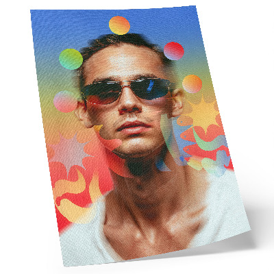 Poster rezistent pentru perete Paletă suculentă de forme abstracte portret dinamic