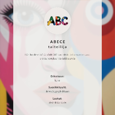 Poster rezistent pentru perete Paletă suculentă de forme abstracte portret dinamic