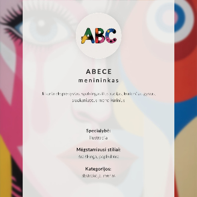 Poster rezistent pentru perete Paletă suculentă de forme abstracte portret dinamic
