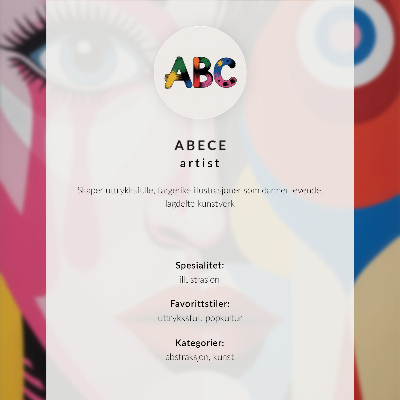 Poster rezistent pentru perete Paletă suculentă de forme abstracte portret dinamic