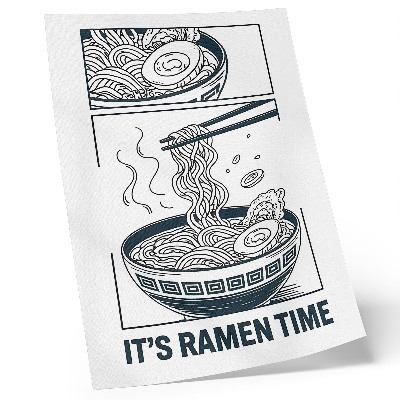 Grafică modernă pe pânză Bețișoarele în stil benzi desenate din bolul de ramen absorb aroma