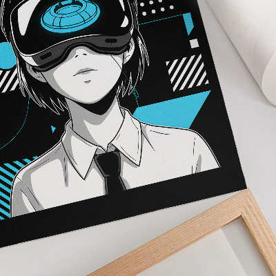 Poster rezistent pentru perete Un personaj modern cu ochelari VR