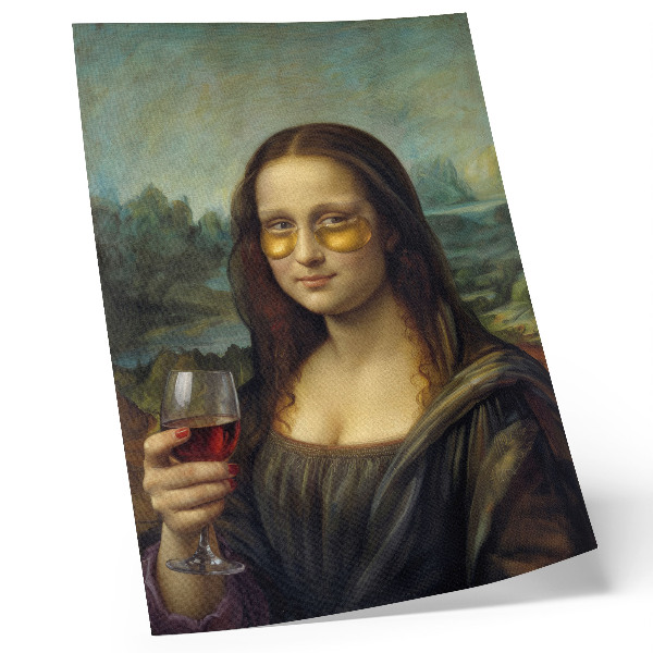Poster rezistent pentru perete Pahare galbene cu vin roșu, portret renascentist