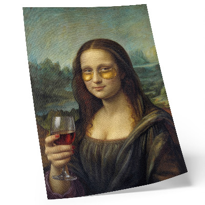 Poster rezistent pentru perete Pahare galbene cu vin roșu, portret renascentist