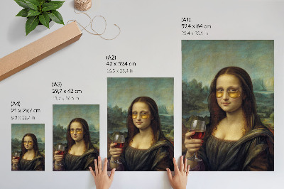 Poster rezistent pentru perete Pahare galbene cu vin roșu, portret renascentist