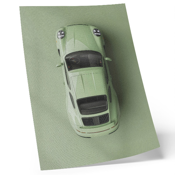 Poster rezistent pentru perete O mașină modernă într-o nuanță de verde