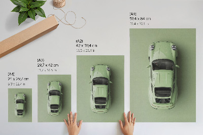 Poster rezistent pentru perete O mașină modernă într-o nuanță de verde