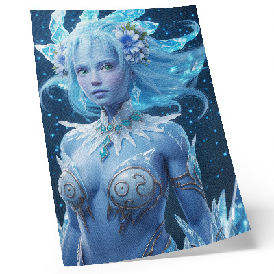 Grafică modernă pe pânză Atmosferă fantastică, figură magică, cristale de gheață