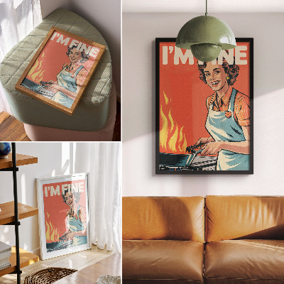 Poster în culori saturate Stil pop art, accente colorate, compoziție dinamică