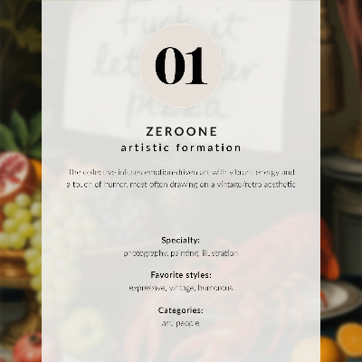 Poster în culori saturate Bulldog în bucătărie, stil amuzant și suprarealist