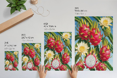 Grafică modernă pe pânză Fructe exotice cactuși cer culori strălucitoare