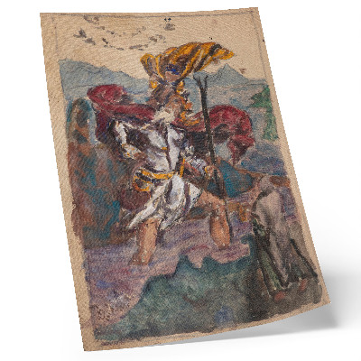 Poster rezistent pentru perete Studiu după Dürer: Sfântul Cristofor al II-lea de Albrecht Dürer