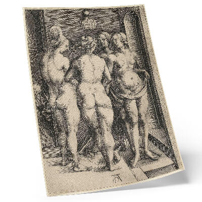 Grafică modernă pe pânză Patru femei goale de Albrecht Dürer