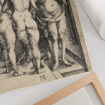 Grafică modernă pe pânză Patru femei goale de Albrecht Dürer