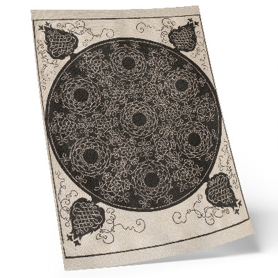 Grafică modernă pe pânză Al patrulea nod, 7 grupuri de noduri rotunde cu centre negre (cca. 1506) de Albrecht Dürer