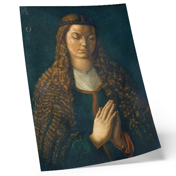 Poster rezistent pentru perete Portretul unei tinere cu părul desfăcut, 1497, de Albrecht Dürer