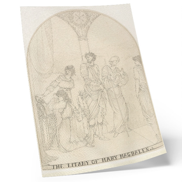 Grafică modernă pe pânză Litania Mariei Magdalena de Aubrey Vincent Beardsley