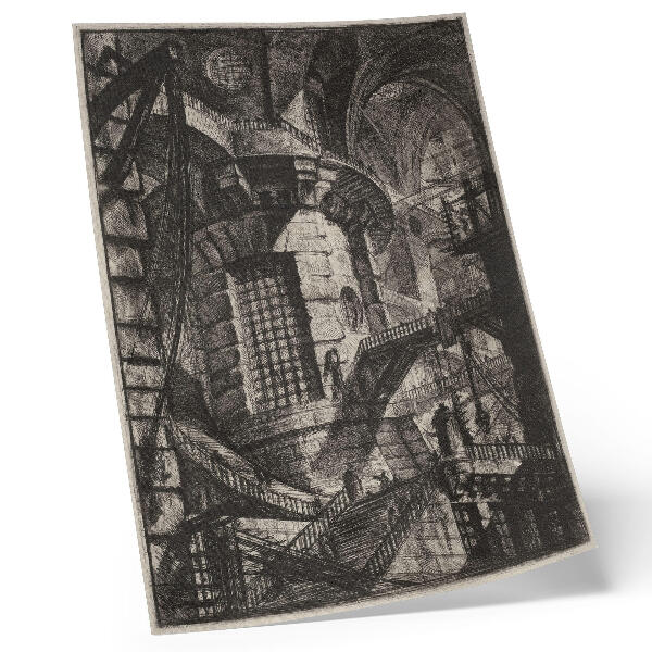 Poster în culori saturate Turnul rotund (1780) – Giovanni Battista Piranesi