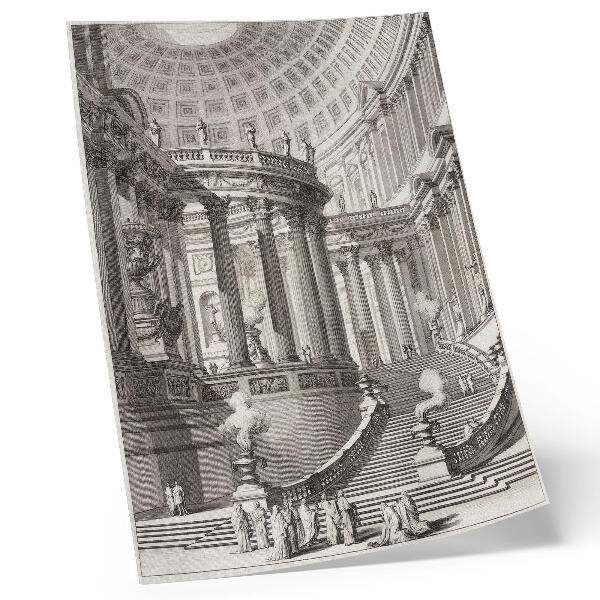 Grafică modernă pe pânză Templul antic – Giovanni Battista Piranesi
