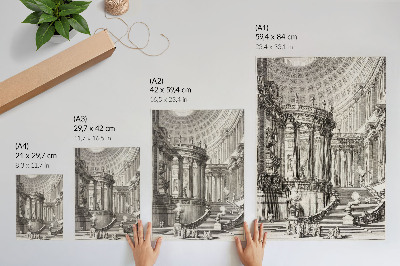 Grafică modernă pe pânză Templul antic – Giovanni Battista Piranesi