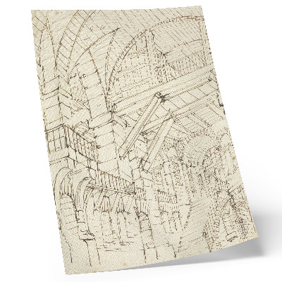Poster în culori saturate Studii de arhitectură, nul de Giovanni Battista Piranesi