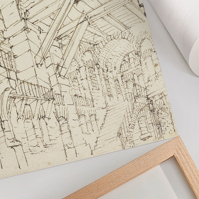 Poster în culori saturate Studii de arhitectură, nul de Giovanni Battista Piranesi