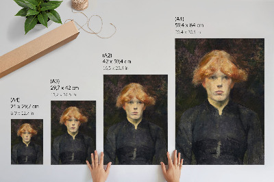 Poster în culori saturate Carmen (cca. 1884) pictură de înaltă rezoluție de Henri de Toulouse-Lautrec