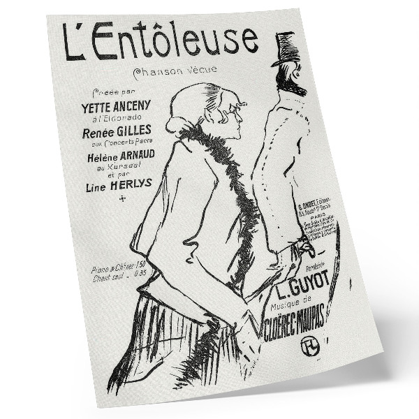 Poster rezistent pentru perete Săracul plimbăreț! (1893) gravură de Henri de Toulouse-Lautrec