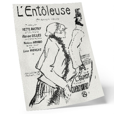 Poster rezistent pentru perete Săracul plimbăreț! (1893) gravură de Henri de Toulouse-Lautrec