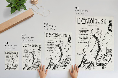 Poster rezistent pentru perete Săracul plimbăreț! (1893) gravură de Henri de Toulouse-Lautrec
