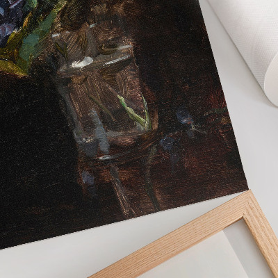 Grafică modernă pe pânză Henri de Toulouse-Lautrec, Buchet de violete într-o vază (1882), natură moartă