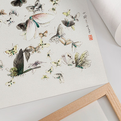 Grafică modernă pe pânză Fluturii și moliile de Hokusai (1830-1850)