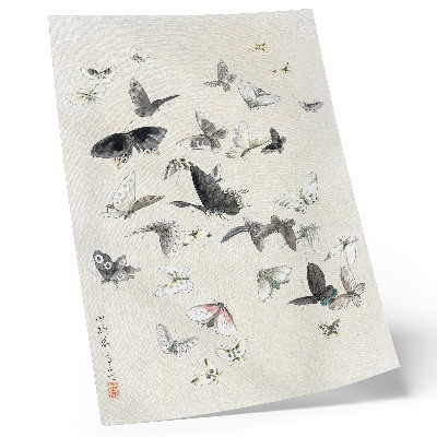 Poster în culori saturate Fluturii și moliile lui Hokusai