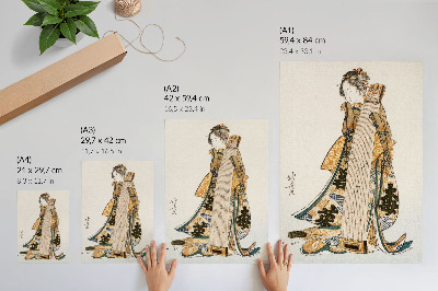 Grafică modernă pe pânză Hokusai japonez (1760-1849) în stil vintage ukiyo-e