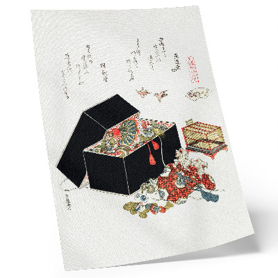 Poster rezistent pentru perete Cutia japoneză de bijuterii a lui Hokusai (1822)