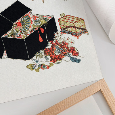 Poster rezistent pentru perete Cutia japoneză de bijuterii a lui Hokusai (1822)