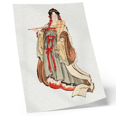 Grafică modernă pe pânză Benten (Zeița Iubirii) (secolele XVIII-XIX), o ilustrație a unei femei japoneze din epoca de piatră de Katsushika Hokusai