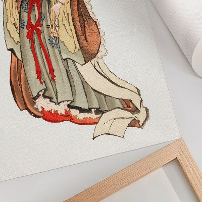 Grafică modernă pe pânză Benten (Zeița Iubirii) (secolele XVIII-XIX), o ilustrație a unei femei japoneze din epoca de piatră de Katsushika Hokusai