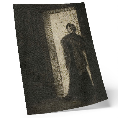 Grafică modernă pe pânză La prag de Théophile-Alexandre Pierre Steinlen