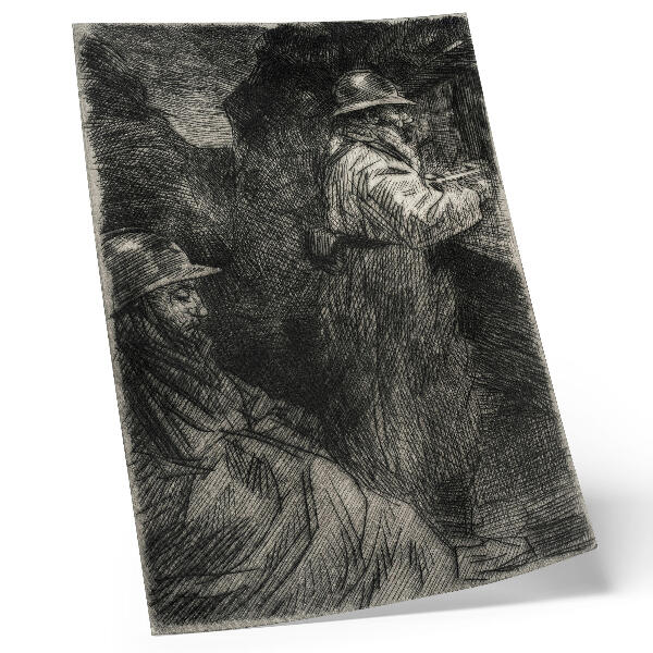 Poster în culori saturate În cazarmă – Théophile Alexandre Steinlen