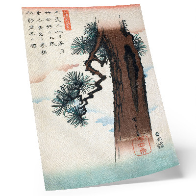 Poster rezistent pentru perete Pin japonez (1842-1843) Ukiyo-e de epocă de Utagawa Hiroshige