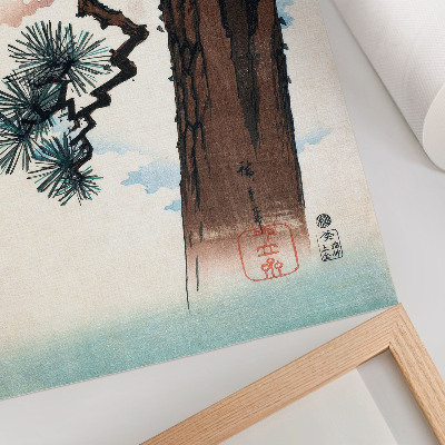 Poster rezistent pentru perete Pin japonez (1842-1843) Ukiyo-e de epocă de Utagawa Hiroshige