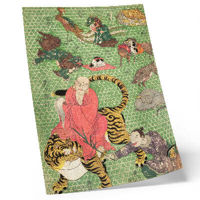 Poster rezistent pentru perete Coșuri realizate de meșterul Ichida Shōshichirō din Naniwa (1819), o gravură istorică japoneză pe lemn de Utagawa Hiroshige
