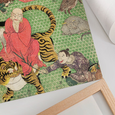 Poster rezistent pentru perete Coșuri realizate de meșterul Ichida Shōshichirō din Naniwa (1819), o gravură istorică japoneză pe lemn de Utagawa Hiroshige