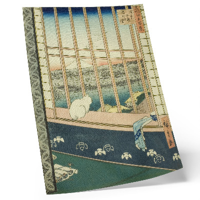 Grafică modernă pe pânză Orezăriile din Asakusa și Festivalul Torinomachi din seria „O sută de vederi faimoase ale orașului Edo” de Hiroshige
