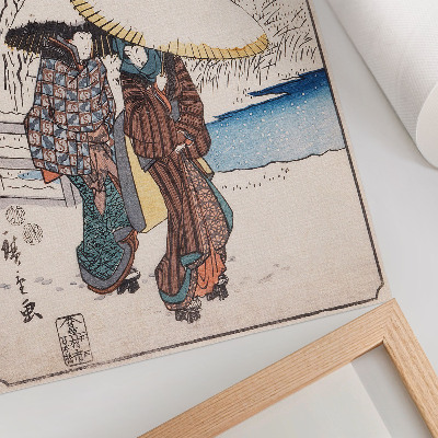 Poster în culori saturate Fujisawa de Utagawa Hiroshige