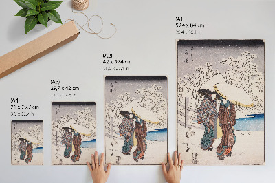 Poster în culori saturate Fujisawa de Utagawa Hiroshige