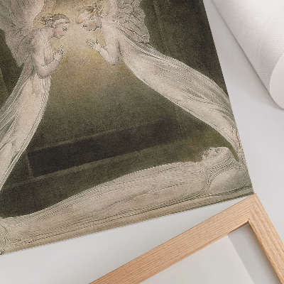 Poster rezistent pentru perete Hristos în mormânt, păzit de îngeri (1805), acuarelă de William Blake